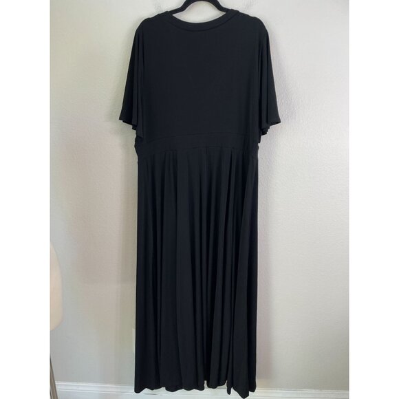 Torrid Womens Plus 3X Maxi Studio Knit Dress Flutter Sleeve V Neck - Picture 9 of 9